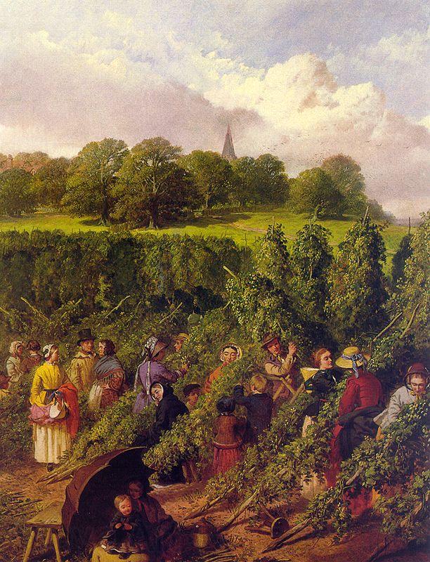 John F Herring The Hop Pickers France oil painting art